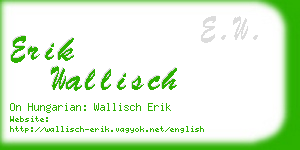 erik wallisch business card